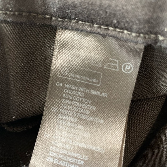 H&M Women’s Black Flat Front Side Zip Ankle Pants Stretch Cotton Blend Size 14 - Picture 6 of 7